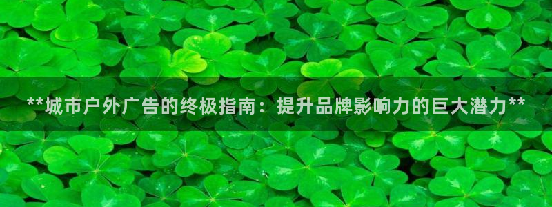 杏宇平台总代理：**城市户外广告的终极指南：提升品牌影响力的巨大潜力**