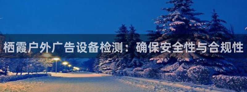 杏宇官方平台官网：栖霞户外广告设备检测：确保安全性与合规性