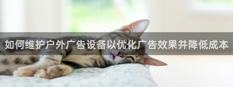 杏宇平台代理多少钱一个：如何维护户外广告设备以优化广告效果并降低成本
