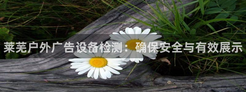 杏宇平台登录步骤图：莱芜户外广告设备检测：确保安全与有效展示