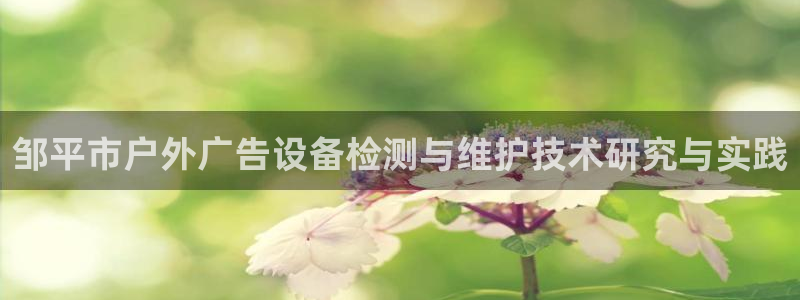 杏宇平台怎么样知乎：邹平市户外广告设备检测与维护技术研究与实践