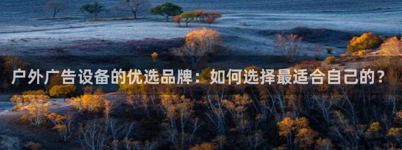 杏宇平台总代理电话：户外广告设备的优选品牌：如何选择最适合自己的？