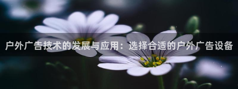 杏宇平台提现为什么这么久呢：户外广告技术的发展与应用：选择合适的户外广告设备