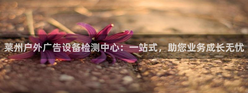 杏宇平台开户：莱州户外广告设备检测中心：