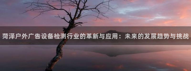 杏宇平台登录步骤图：菏泽户外广告设备检测