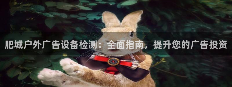 杏宇平台登录方法：肥城户外广告设备检测：全面指南，提升您的广告投资